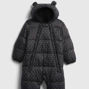 Gap Baby 100% Recycled Polyester ColdControl Max Puffer OnePiece - True Black